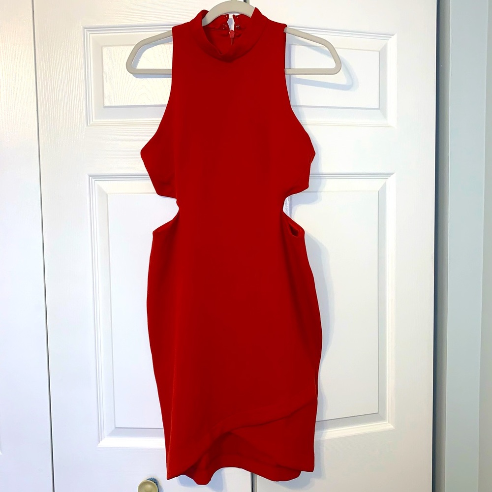 Sexy, elegant Topshop dress w side cutouts